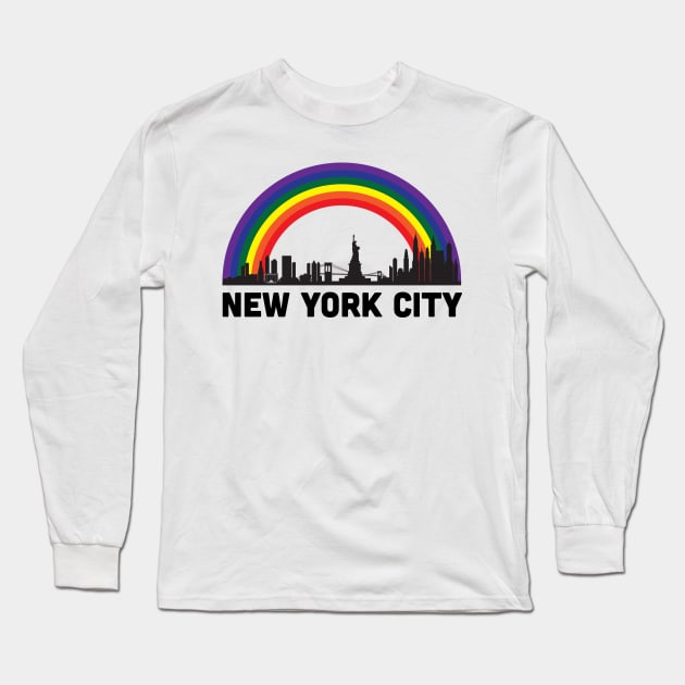 New York City Pride Long Sleeve T-Shirt by lavenderhearts